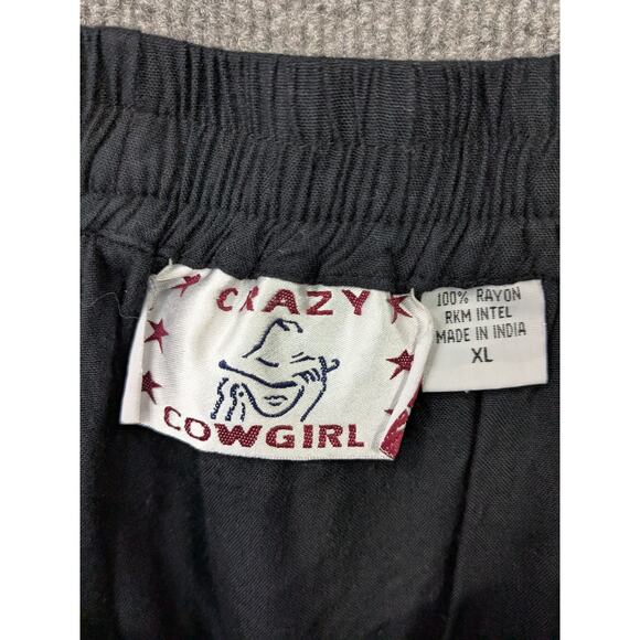 Vtg Crazy Cowgirl Maxi Skirt Womens XL Tiered Western Silver Concho Charm 90s - Picture 9 of 11